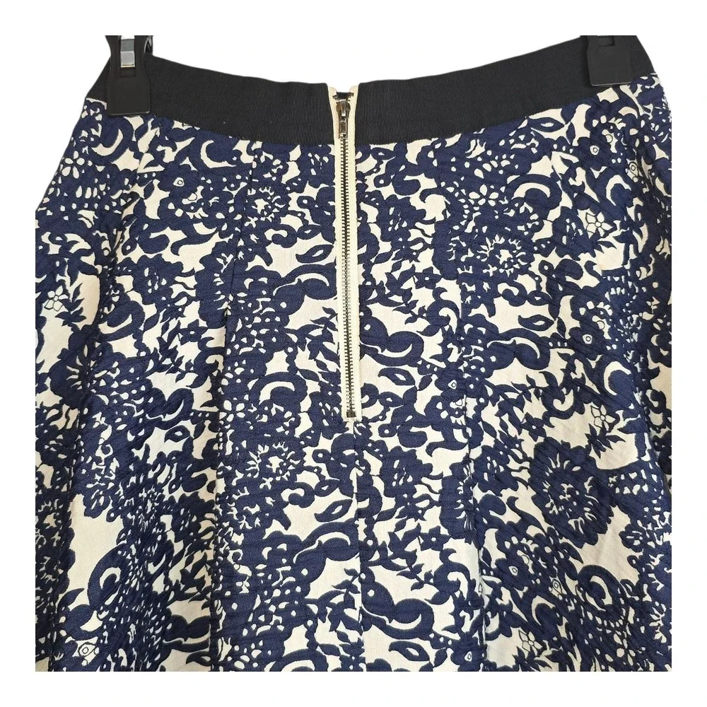 Anthropologie Sachin Babi Blue White Floral Skirt High-Low‎ Blue & White Size 4P